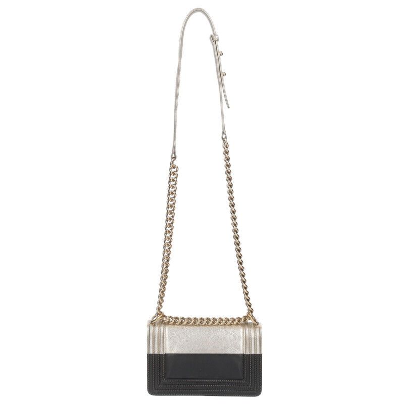 Chanel Boy 20 Bicolor Calfskin Chain Shoulder Bag Women — view 2