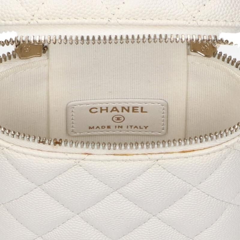 Chanel Quilted Vanity Phone Case Caviar Leather Chain Shoulder Bag — view 3