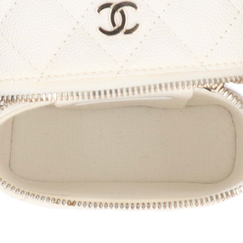 Chanel Quilted Vanity Phone Case Caviar Leather Chain Shoulder Bag — view 4