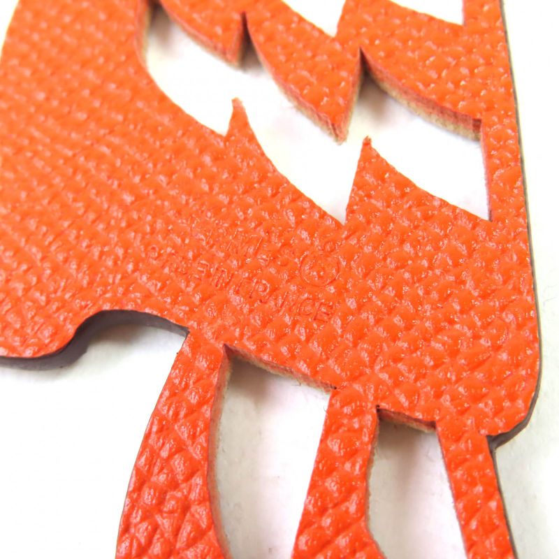 Hermes Petite Ash Leather Parrot Bag Charm Brownish Orange Francewomen — view 4
