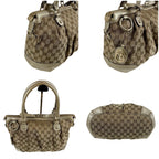 Gucci Sookie 2-Way Shoulder Bag Handbag GG Canvas Gold with Brown Charm — view 4