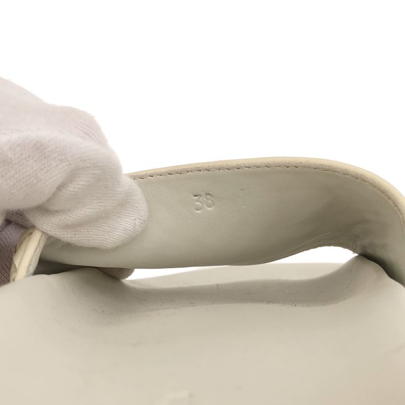 Bottega Veneta Intrecciato Slide Leather Sandals White 38 — view 6