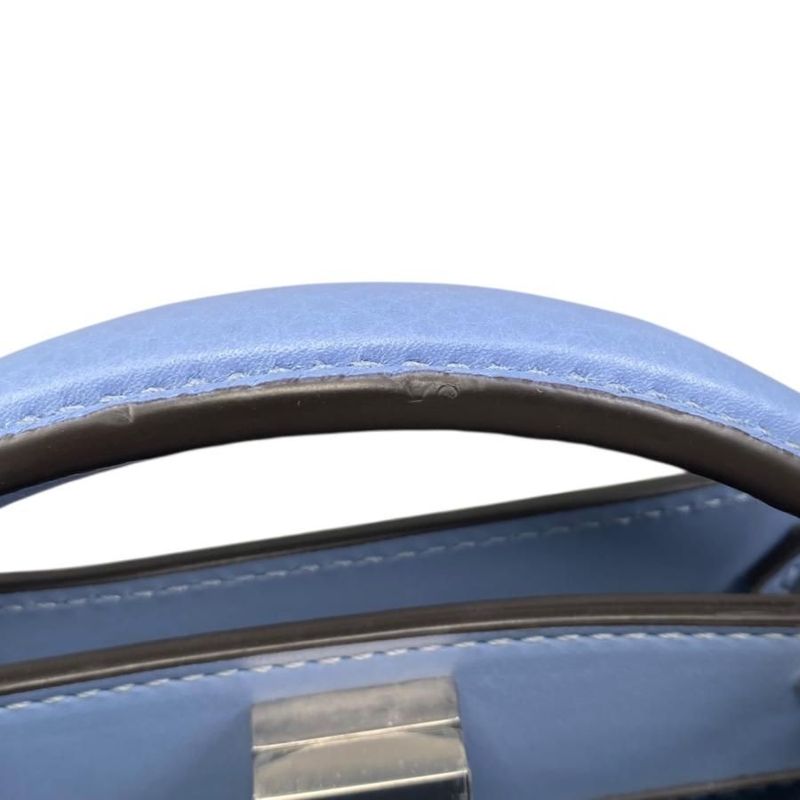 Fendi Shoulder Bag Peekaboo Iseeu Cross 7 Va582 Ama3 F1 Pg9 Blue Brown — view 9