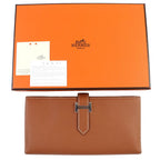 Hermes Bearn Souffle Vaume D'adam Gold Silver Hardware H Logo Long Wallet — view 2