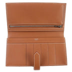 Hermes Bearn Souffle Vaume D'adam Gold Silver Hardware H Logo Long Wallet — view 6