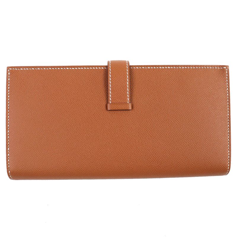 Hermes Bearn Souffle Vaume D'adam Gold Silver Hardware H Logo Long Wallet — view 3