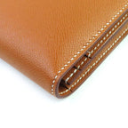 Hermes Bearn Souffle Vaume D'adam Gold Silver Hardware H Logo Long Wallet — view 5