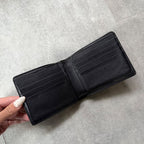 Bottega Veneta Intrecciato Bifold Wallet Billfold Black Calf Leather — view 7