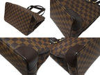 Louis Vuitton Damier Hampstead PM Handbag Brown Logo Gold — view 6