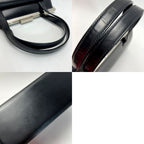 Yves Saint Laurent Clasp Handbag Black Leather Hotei — view 9