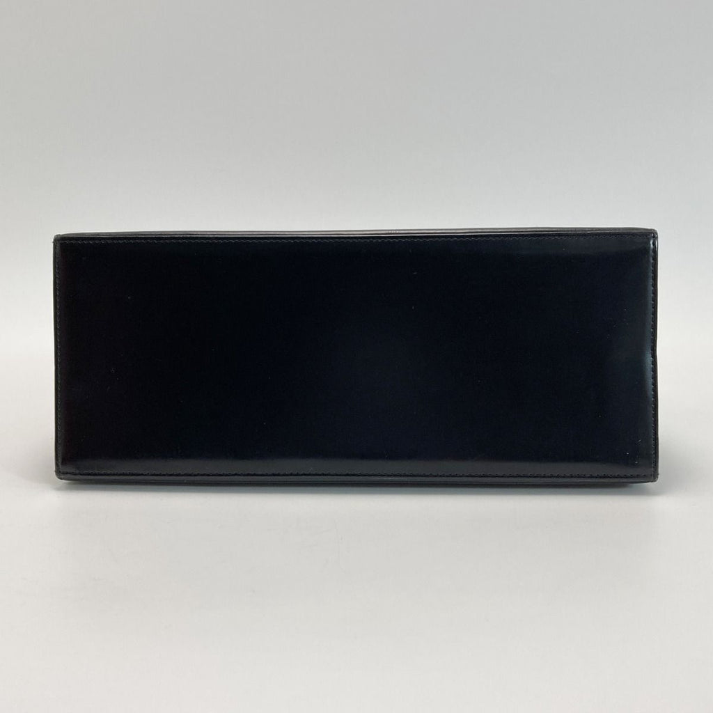Yves Saint Laurent Clasp Handbag Black Leather Hotei — view 3