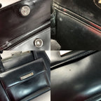 Yves Saint Laurent Clasp Handbag Black Leather Hotei — view 6