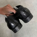 Gucci Horsebit Loafer Wingtip Leather Black Gold Silver Hardware Business Shoes — view 7