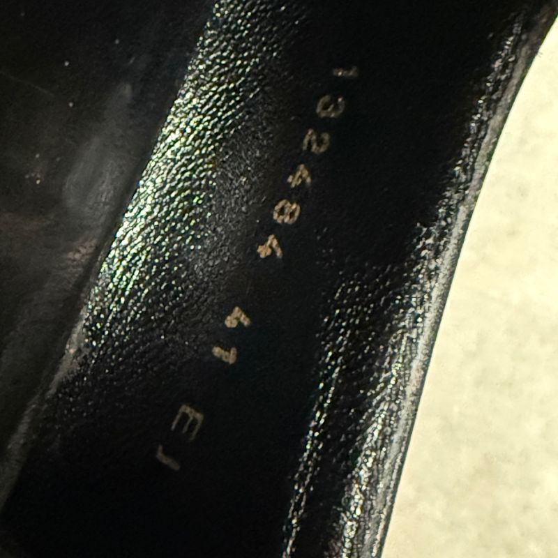 Gucci Horsebit Loafer Wingtip Leather Black Gold Silver Hardware Business Shoes — view 8
