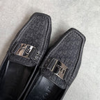Christian Dior Trotter Logo Plate Driving Shoes Canvas Leather Loafers Black — view 3