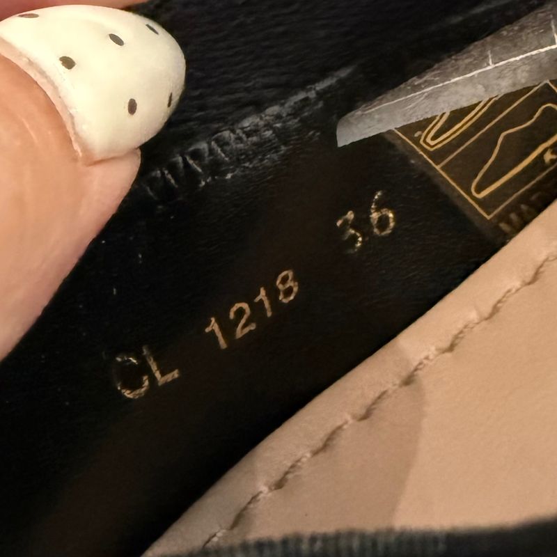 Christian Dior J'a Logo Design Flat Shoes Ribbon Ballet Pumps 36 — view 8