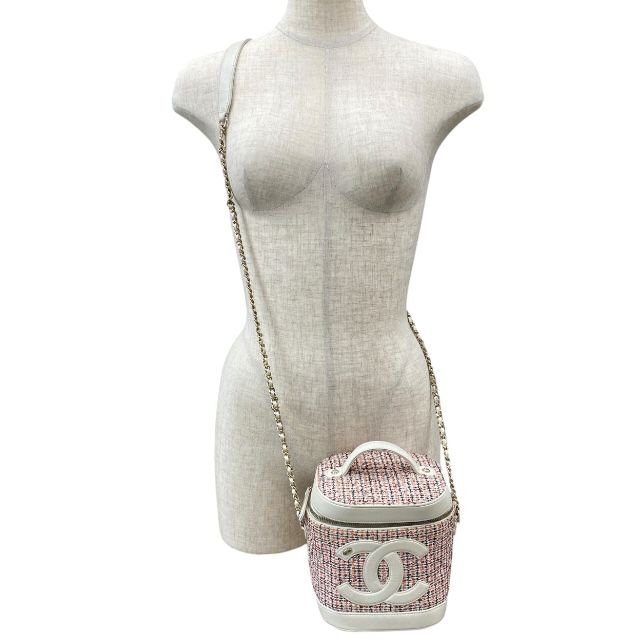 Chanel As0323 Vanity Case Bag Chain Shoulder 27 th Tweed White — view 9