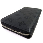Louis Vuitton Zippy Wallet Mahina Noir Black Monogram Leather Round — view 4