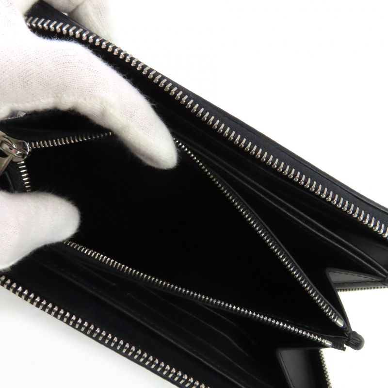 Louis Vuitton Zippy Wallet Mahina Noir Black Monogram Leather Round — view 6