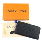 Louis Vuitton Zippy Wallet Mahina Noir Black Monogram Leather Round — view 2