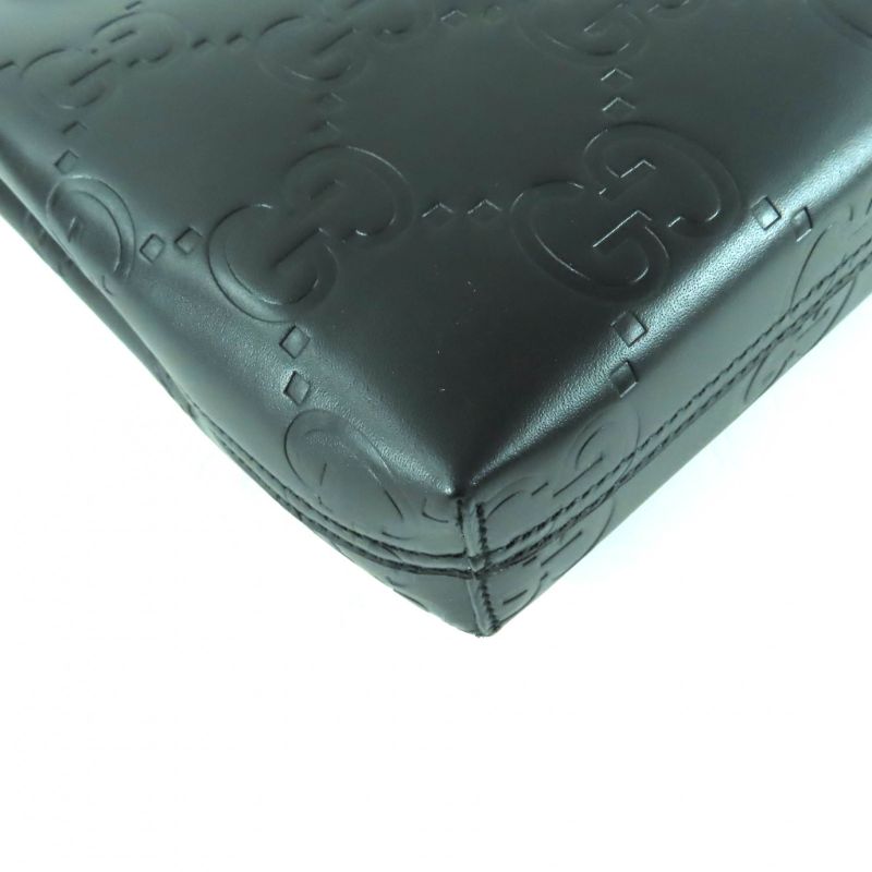 Gucci GG Super Mini Bag 2-Way Leather Shoulder Black — view 7