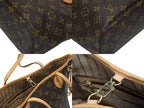 Louis Vuitton Monogram Neverfull PM Handbag Brown Vachetta Leather Gold — view 7