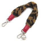Fendi Shoulder Strap You Mini Mouton Leather Brown and Red Silver Hardware — view 2