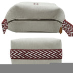 Hermes Brid A Brag PM Rouge Ash Silver Hardware Canvas Handbag Pouch — view 8
