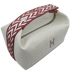 Hermes Brid A Brag PM Rouge Ash Silver Hardware Canvas Handbag Pouch — view 5