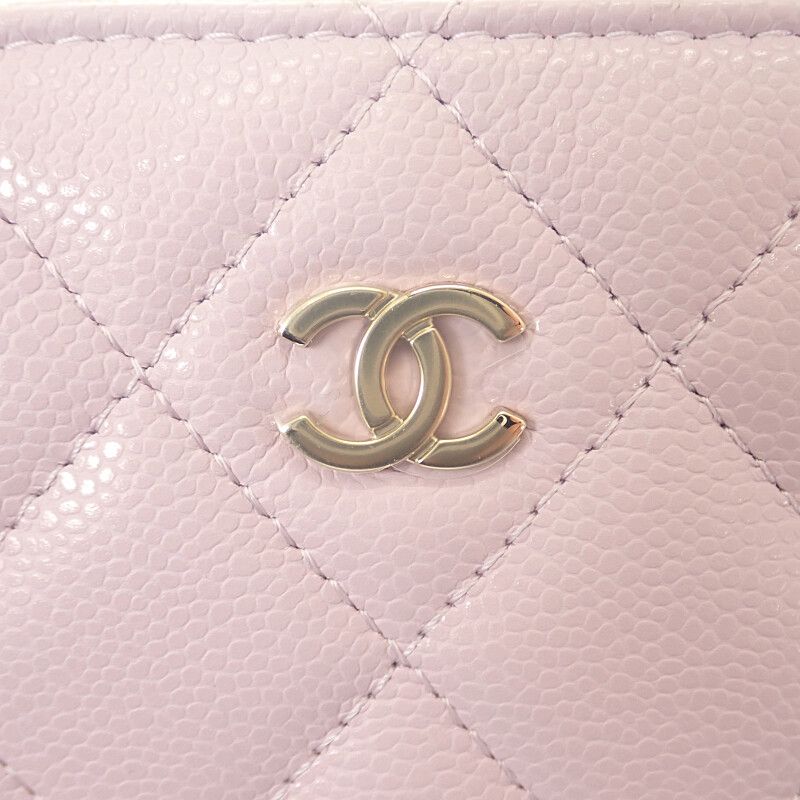 Chanel Chain Clutch Ap4000 Shoulder Bag Caviar Leather Purple — view 7