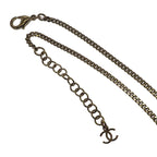 Chanel CC Square Necklace Metal Gold Black Pendant Choker Class — view 7
