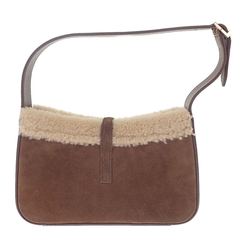 Saint Laurent Le Cassette Hobo zlw Shoulder Bag Handbag Suede Shearling — view 4