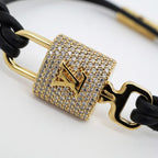 Louis Vuitton Bracelet Padlock M8217 F Gold Rhinestone Accessories — view 7