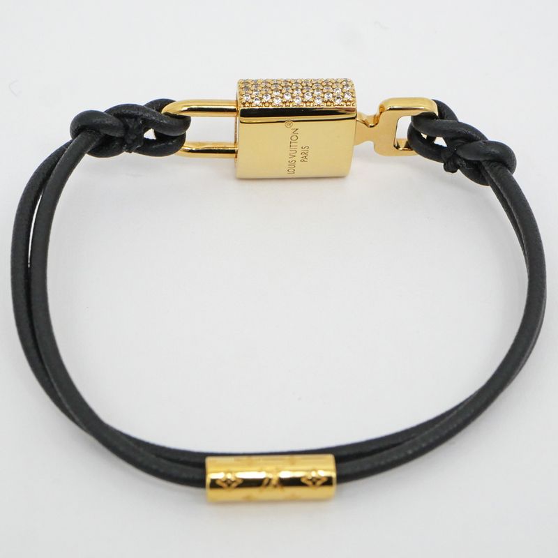Louis Vuitton Bracelet Padlock M8217 F Gold Rhinestone Accessories — view 4