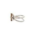 Hermes Croisette Ring Echepe 2 Rings Size 48 8 Silver 925 18K Gold 750 — view 5