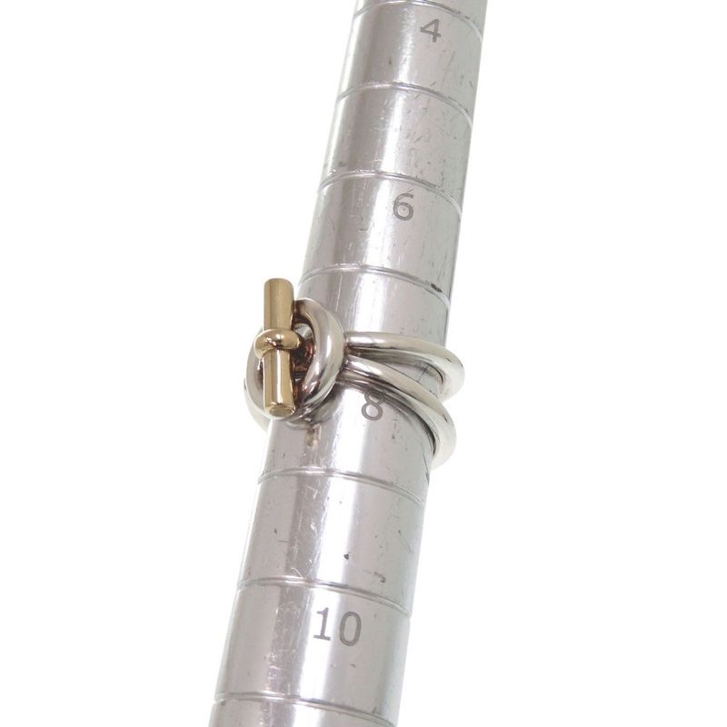 Hermes Croisette Ring Echepe 2 Rings Size 48 8 Silver 925 18K Gold 750 — view 7