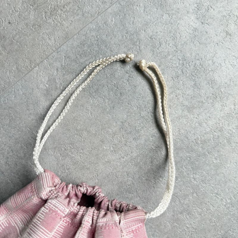 Chanel Draw String Pouch New Travel Line Nylon Pink Bag Handbag — view 7