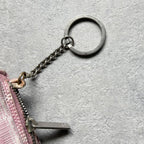 Chanel New Travel Line Coin Case Ring Mini Pouch Canvas Pink Coco — view 8