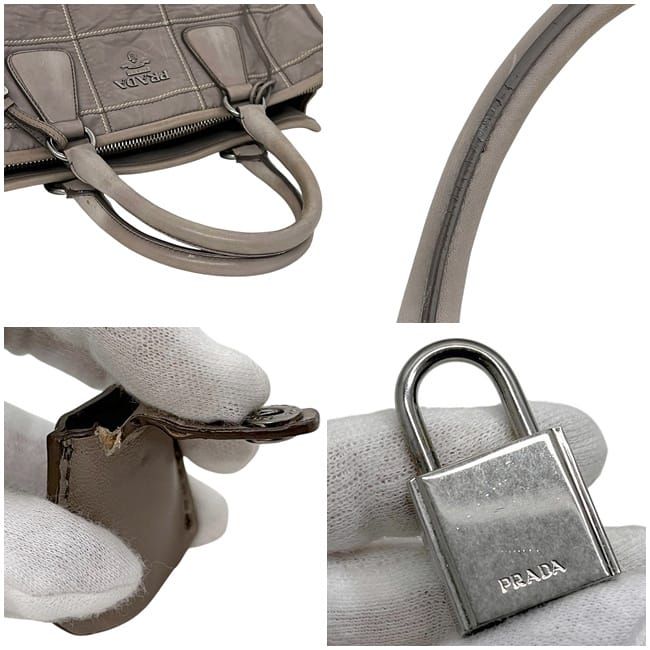Prada 2 way Bag Grey Bn2217 Nappa Leather — view 9