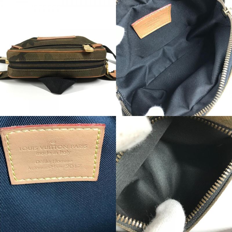 Louis Vuitton Body Bag Supreme Bum PM Leather Canvas Khaki — view 8