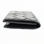 Bottega Veneta Intrecciato Leather Flap Card Case Black — view 5