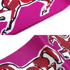 Hermes Twilly Chevaux En Liberte Liberty Horse Scarf Pink Red White S 16 — view 5