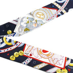 Hermes DAME de Coeur Twillye Scarf Noir Black Rouge All — view 4