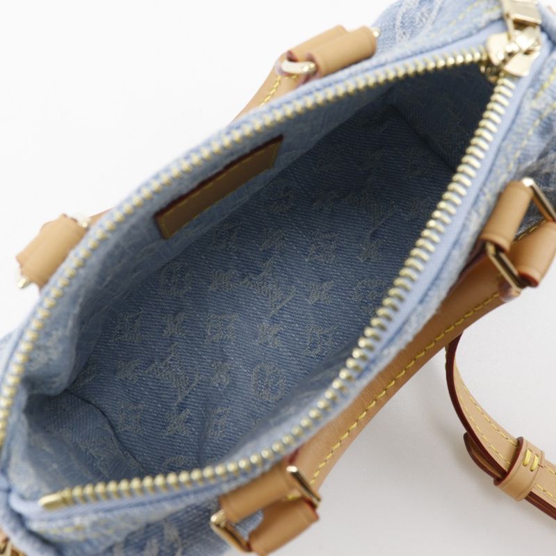 Louis Vuitton Nano Speedy 2-Way Shoulder Monogram Denim Sky Blue — view 7