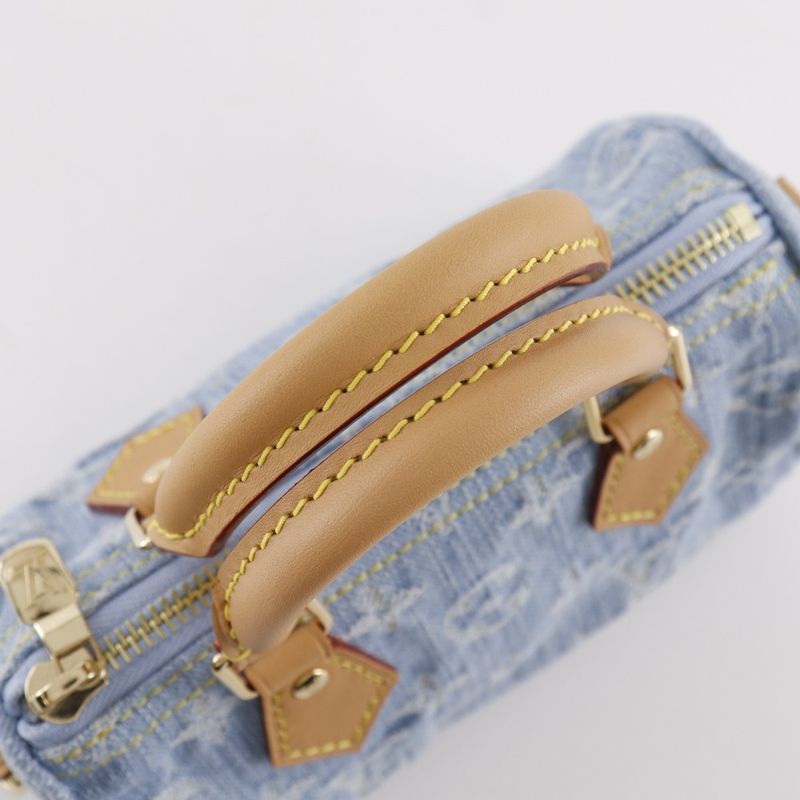 Louis Vuitton Nano Speedy 2-Way Shoulder Monogram Denim Sky Blue — view 6