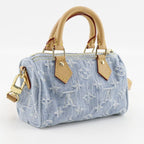 Louis Vuitton Nano Speedy 2-Way Shoulder Monogram Denim Sky Blue — view 3