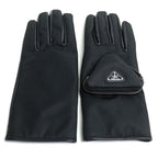 Prada Triangle Logo Gloves Black 2 GG137 Dw1 F0002 8 — view 2
