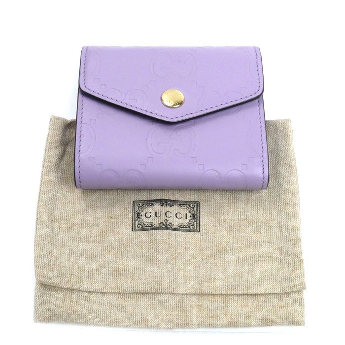 Gucci GG Medium Wallet Trifold Lilac Aac1 Q 5236 — view 6