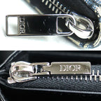 Dior Oblique Jacquard Long Zip Wallet Navy 2 Yks h05 E — view 6