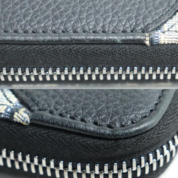 Dior Oblique Jacquard Long Zip Wallet Navy 2 Yks h05 E — view 7